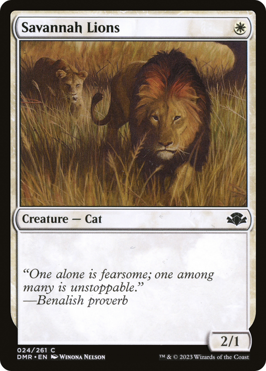 Savannah Lions [Dominaria Remastered] Foil