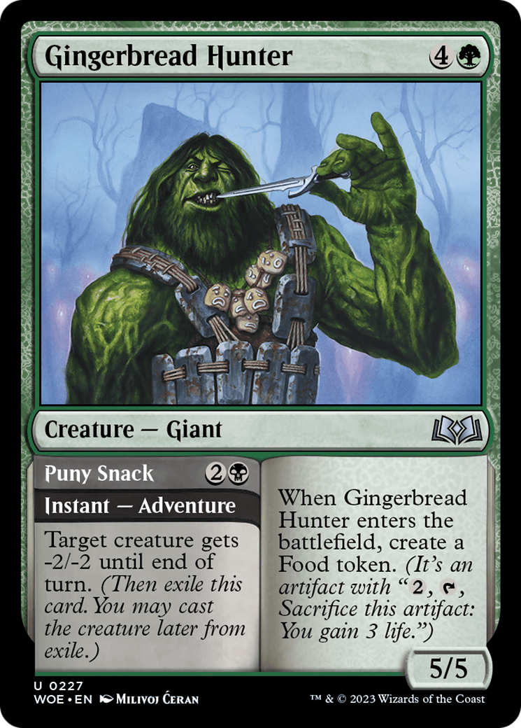 Gingerbread Hunter // Puny Snack (227) Foil - Wilds of Eldraine