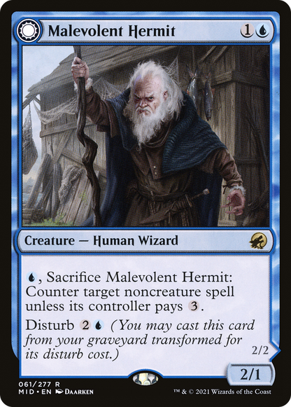 Malevolent Hermit (061) Foil - Innistrad: Midnight Hunt