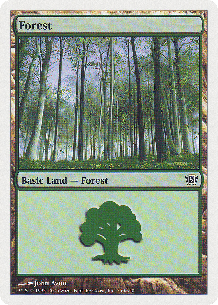 Forest (350) Foil - Ninth Edition