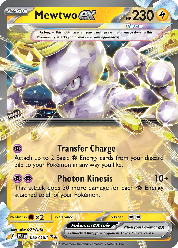 Mewtwo ex (058/182) [Scarlet & Violet: Paradox Rift] | Silver Goblin