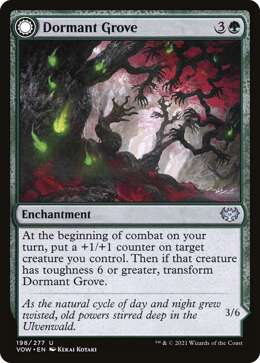 Dormant Grove // Gnarled Grovestrider (198) - Innistrad: Crimson Vow
