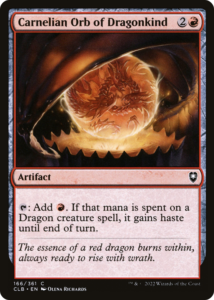Carnelian Orb of Dragonkind [Commander Legends: Battle for Baldur's Gate] Foil