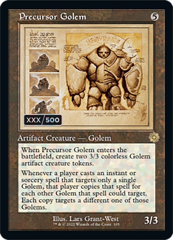 Precursor Golem (Retro Schematic) (Serialized) [The Brothers' War Retro Artifacts] | Silver Goblin