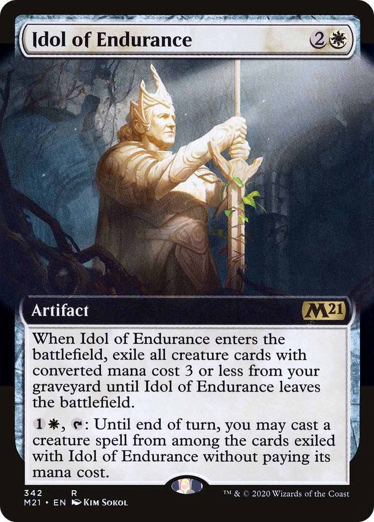 Idol of Endurance (Extended Art) [Core Set 2021] | Silver Goblin