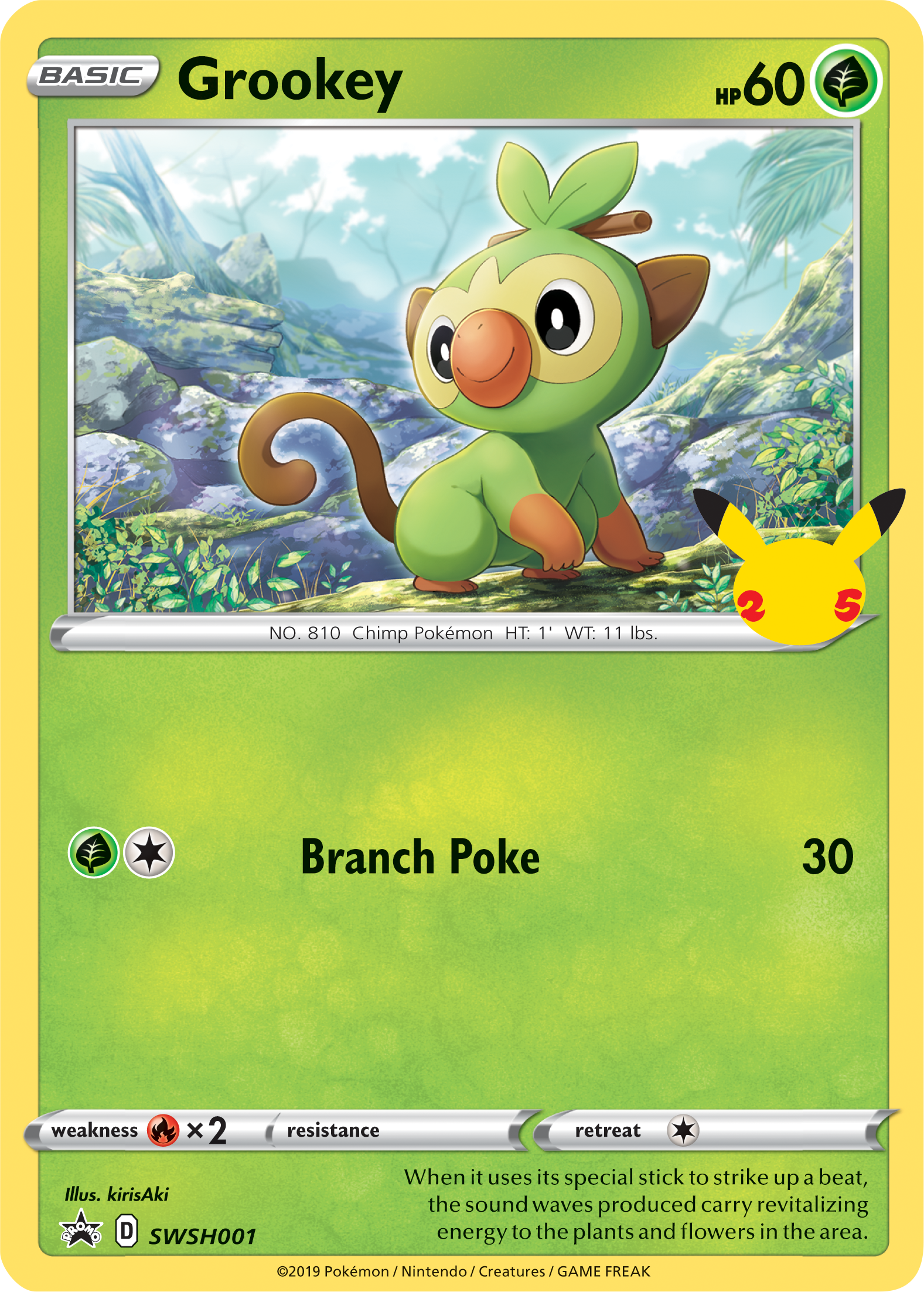 Grookey (SWSH001) (Jumbo Card) [First Partner Pack] | Silver Goblin