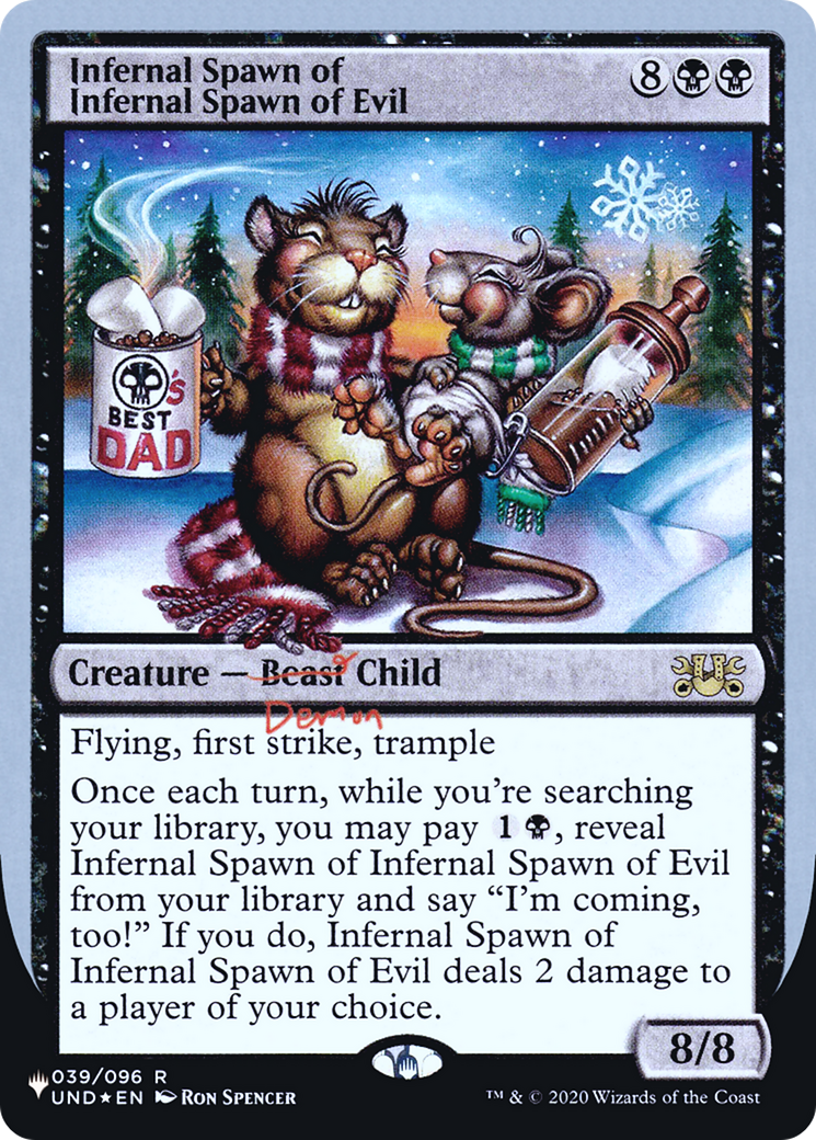 Infernal Spawn of Infernal Spawn of Evil (020) Foil - The List (Unfinity Foil Edition)