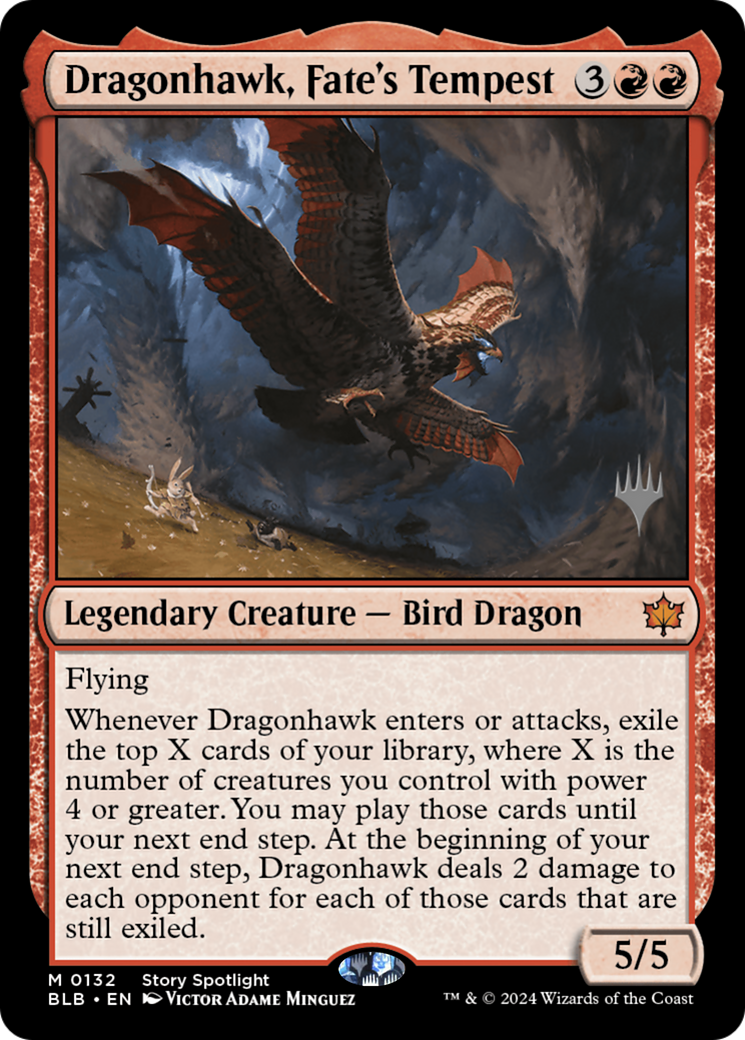 Dragonhawk, Fate's Tempest (Promo Pack) [Bloomburrow Promos] Foil