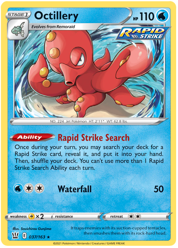 Octillery (037/163) (Theme Deck Exclusive) [Sword & Shield: Battle Styles] | Silver Goblin