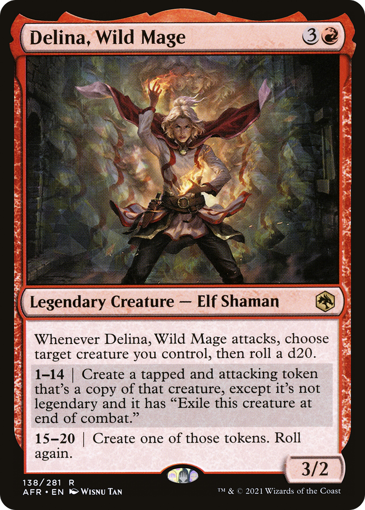 Delina, Wild Mage (138) Foil - Adventures in the Forgotten Realms