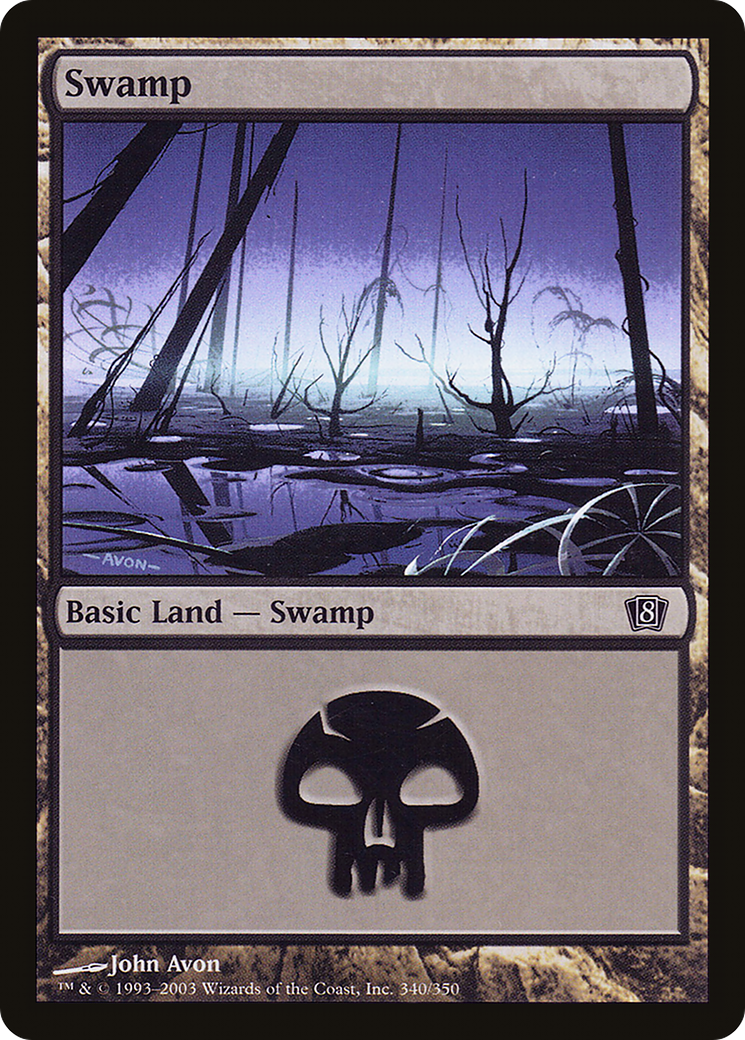 Swamp (340) Foil - Eighth Edition