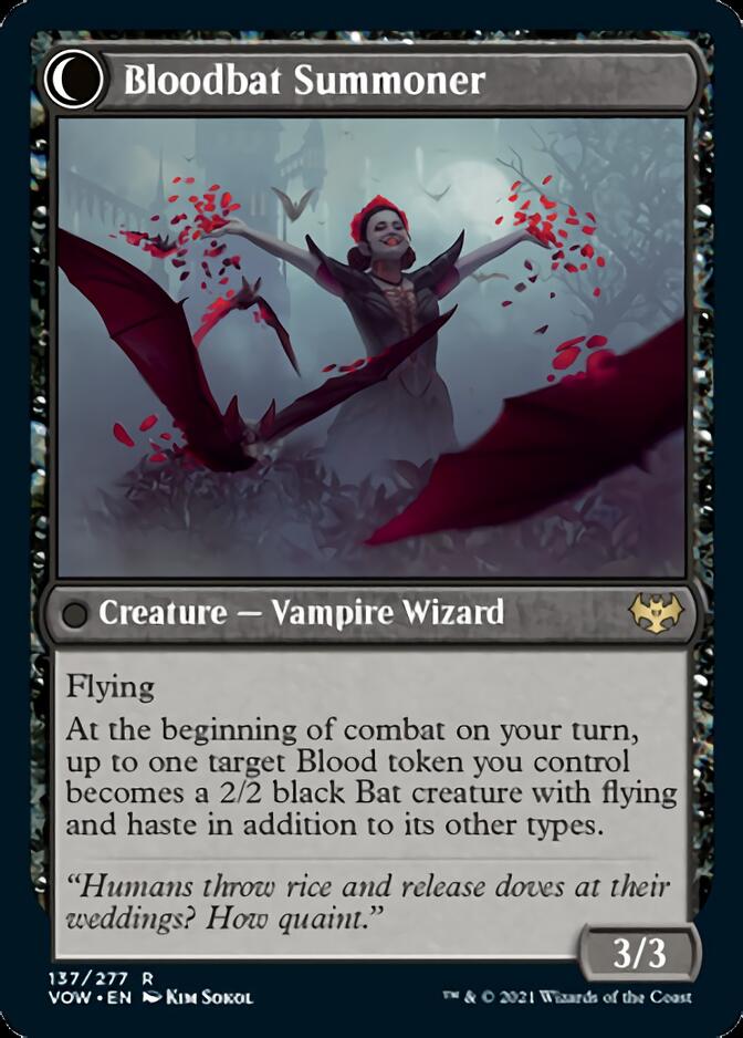 Voldaren Bloodcaster // Bloodbat Summoner (137) Foil - Innistrad: Crimson Vow