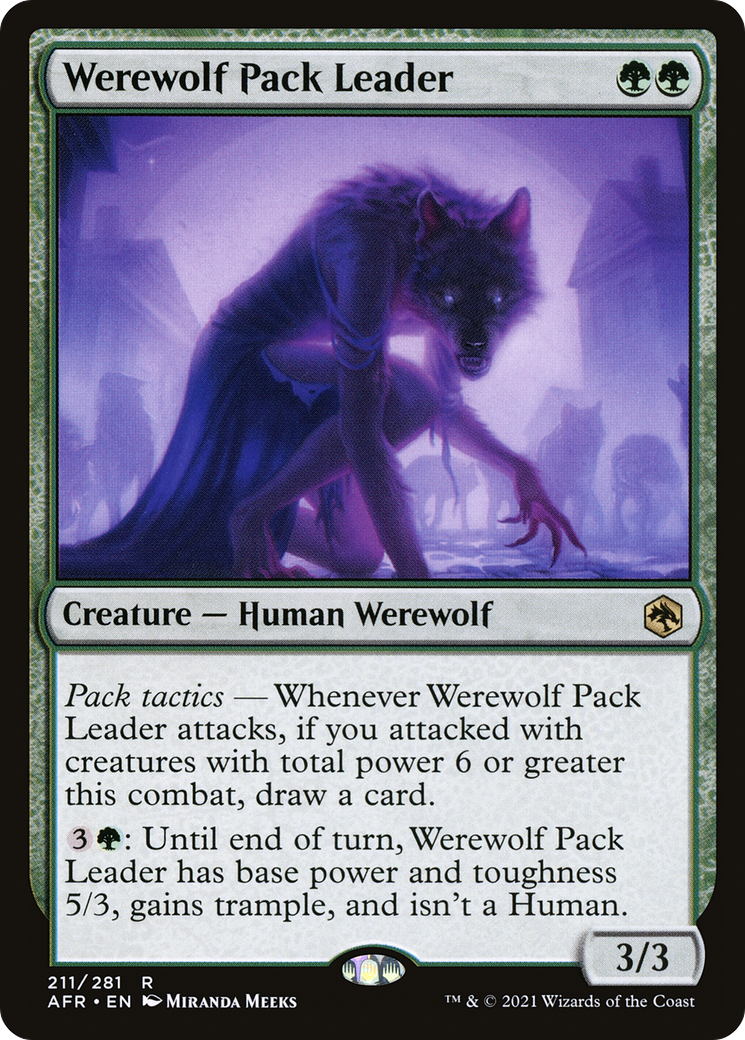 Werewolf Pack Leader (211) Foil - Adventures in the Forgotten Realms