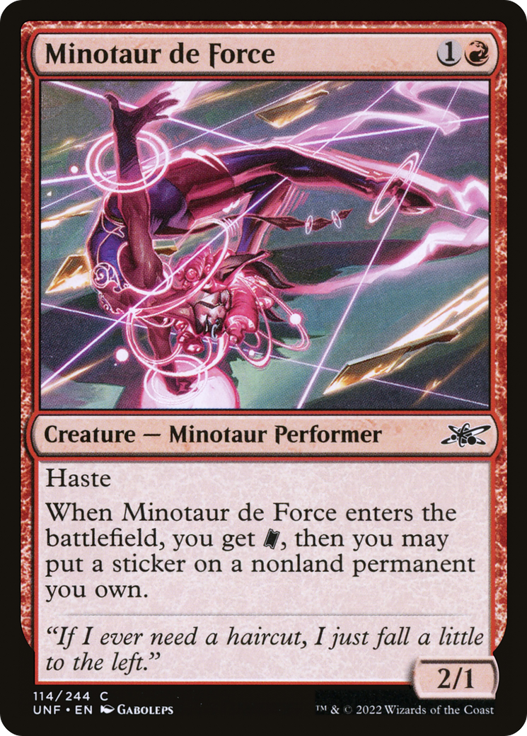 Minotaur de Force (114) Foil - Unfinity
