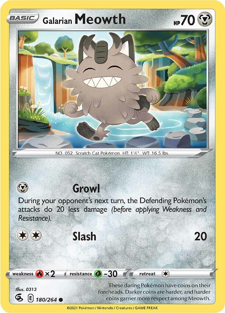 Galarian Meowth (180/264) [Sword & Shield: Fusion Strike] | Silver Goblin