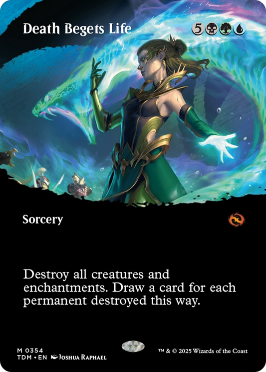 Death Begets Life (Borderless) (354) - Tarkir: Dragonstorm