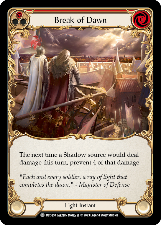 Break of Dawn (Red) [DTD100] (Dusk Till Dawn)  Rainbow Foil | Silver Goblin