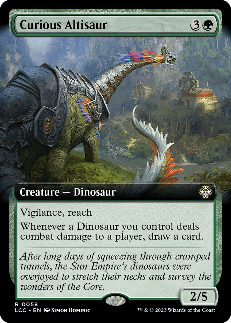 Curious Altisaur (Extended Art) (058) - The Lost Caverns of Ixalan Commander