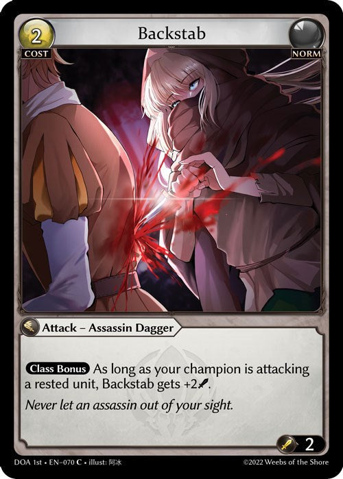 Backstab (070) [Dawn of Ashes: 1st Edition] Foil