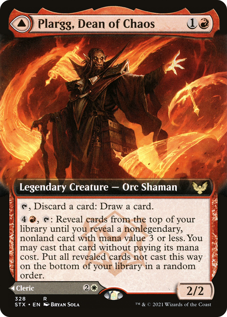 Plargg, Dean of Chaos (Extended Art) (328) - Strixhaven: School of Mages