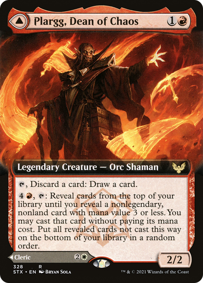 Plargg, Dean of Chaos (Extended Art) (328) - Strixhaven: School of Mages