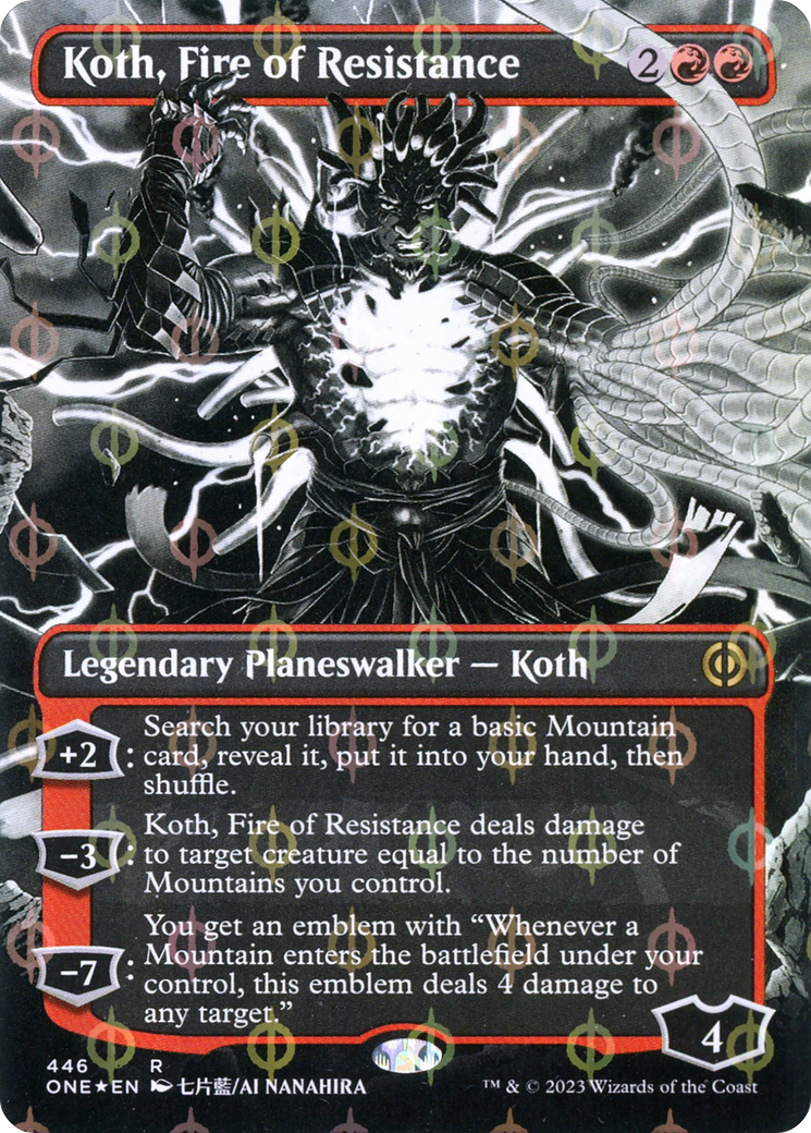 Koth, Fire of Resistance (Showcase) (446) Foil - Phyrexia: All Will Be One
