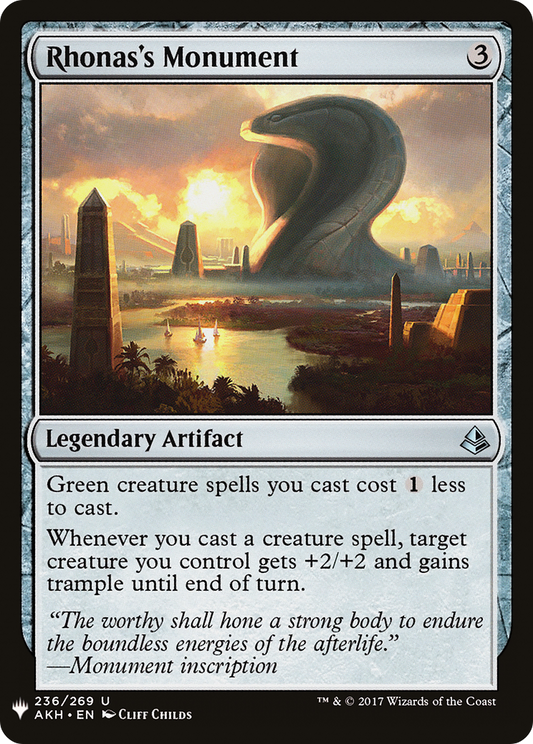 Rhonas's Monument (AKH-236) - The List