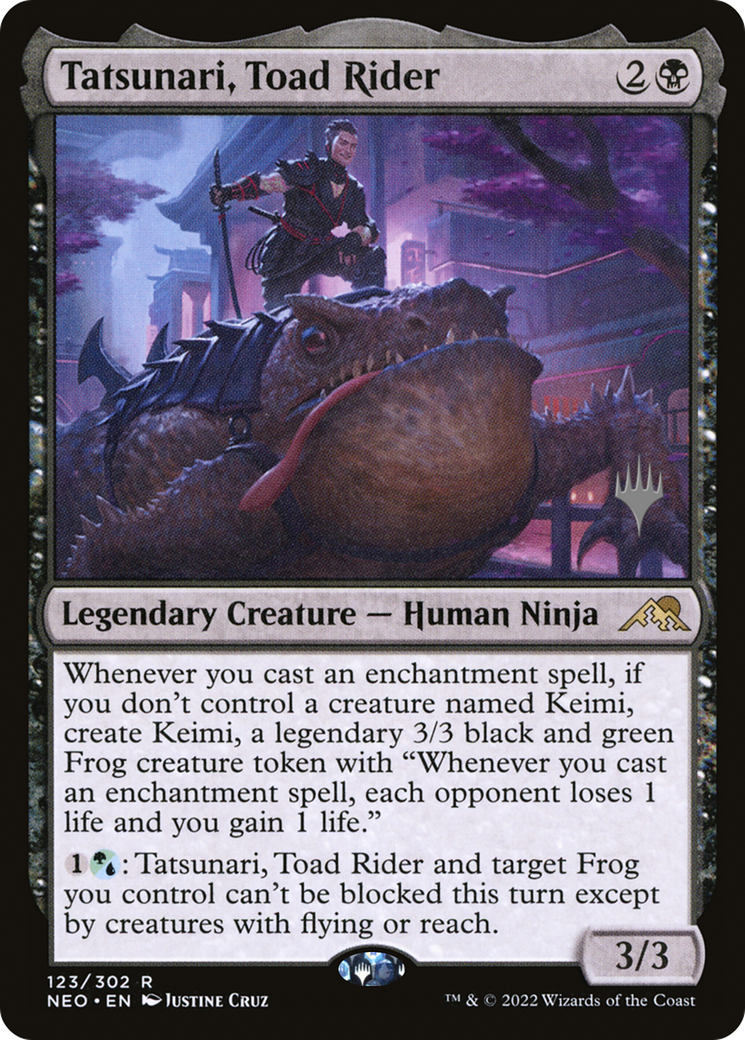 Tatsunari, Toad Rider (123) Foil - Kamigawa: Neon Dynasty Promos