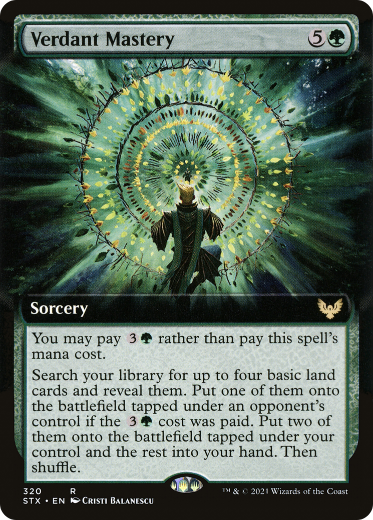 Verdant Mastery (Extended Art) (320) Foil - Strixhaven: School of Mages