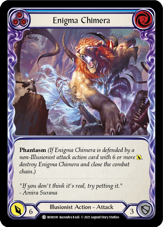 Enigma Chimera (Blue) [MON100] (Monarch)  1st Edition Normal | Silver Goblin