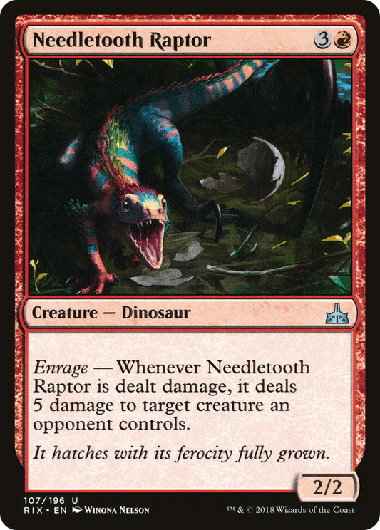 Needletooth Raptor (107) - Rivals of Ixalan
