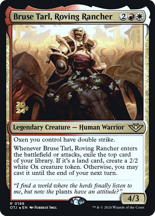 Bruse Tarl, Roving Rancher (198) Foil - Outlaws of Thunder Junction Promos