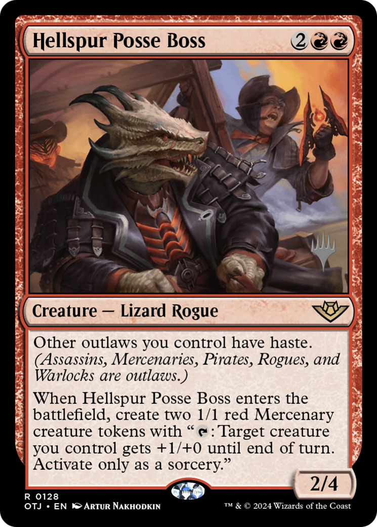 Hellspur Posse Boss (128) Foil - Outlaws of Thunder Junction Promos