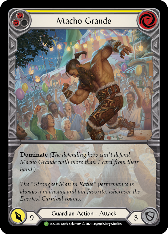 Macho Grande (Yellow) [LGS088] (Promo)  Rainbow Foil | Silver Goblin