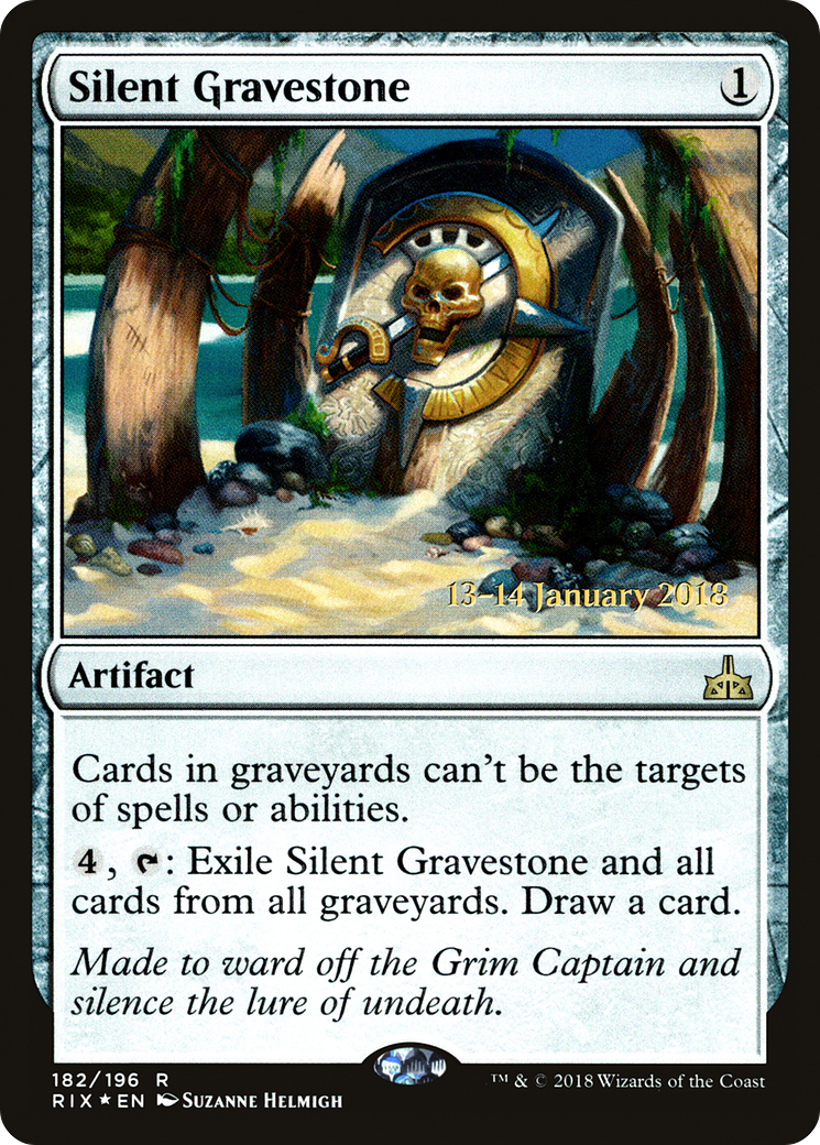Silent Gravestone (182) Foil - Rivals of Ixalan Promos