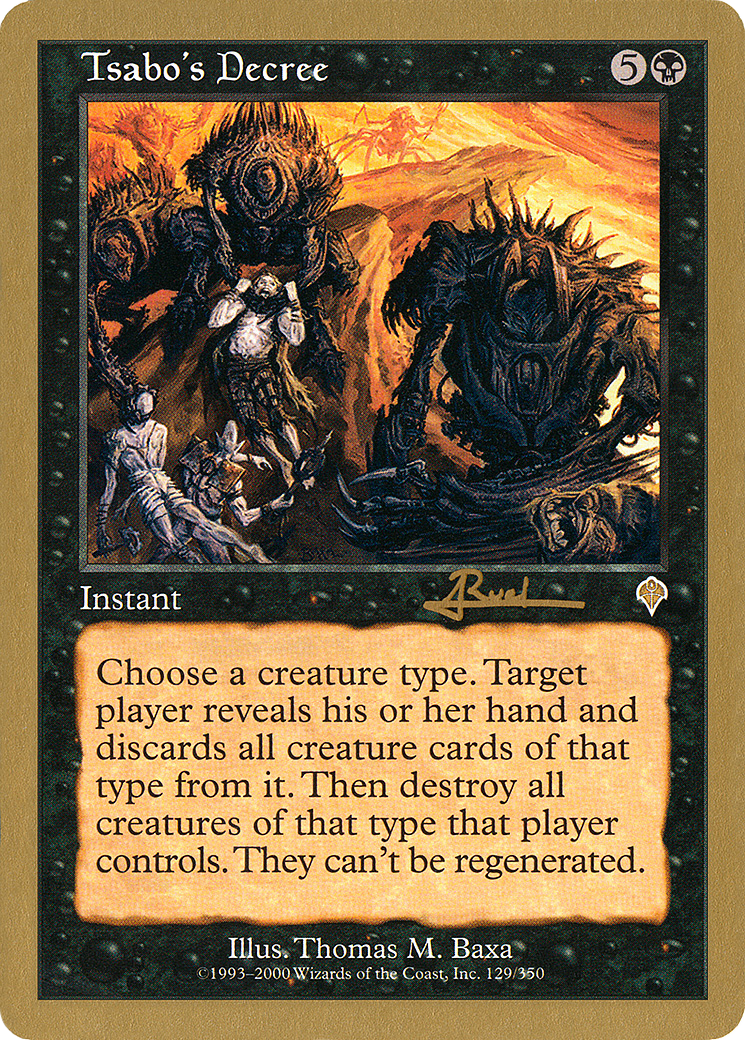 Tsabo's Decree - 2001 Antoine Ruel (INV) (Retro) - World Championship Decks 2001