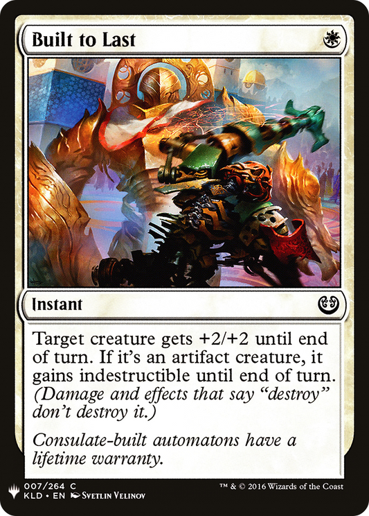 Built to Last (KLD-7) - The List