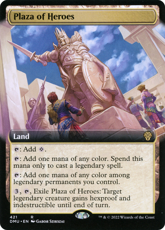 Plaza of Heroes (Extended Art) [Dominaria United] Foil
