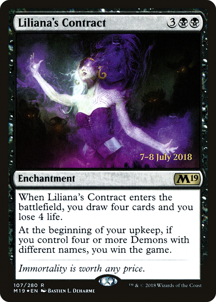 Liliana's Contract (107s) Foil - Core Set 2019 Promos
