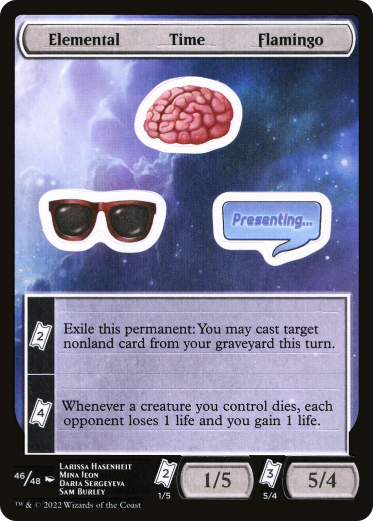 Elemental Time Flamingo (046) - Unfinity Sticker Sheets