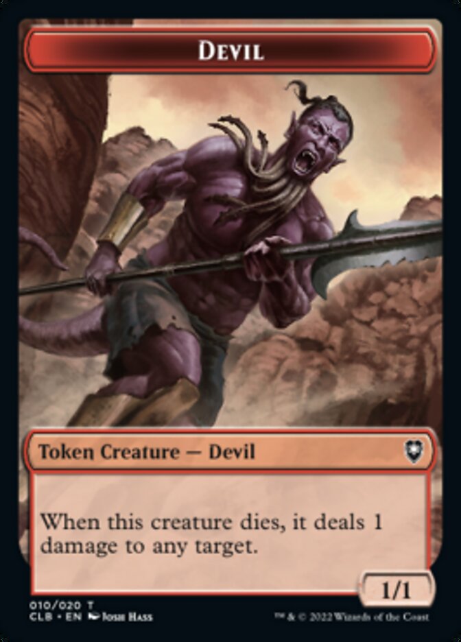 Treasure // Devil Double-Sided Token [Commander Legends: Battle for Baldur's Gate Tokens] | Silver Goblin