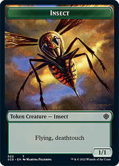 Insect // Human Warrior Double-Sided Token [Starter Commander Decks] | Silver Goblin