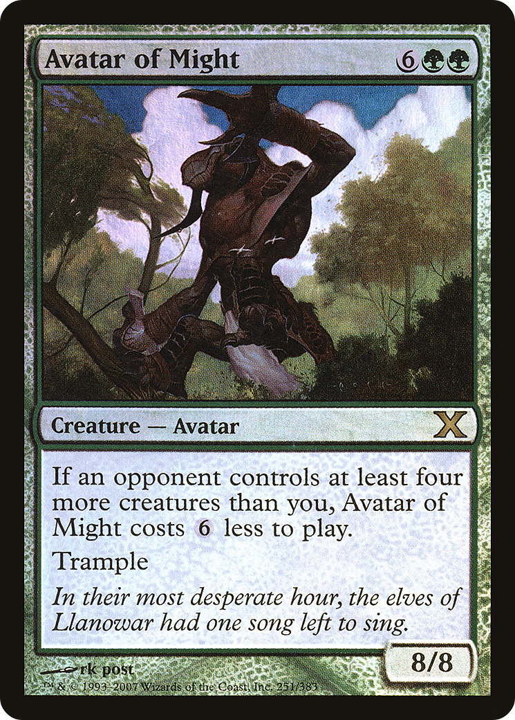 Avatar of Might (251) Foil - Tenth Edition