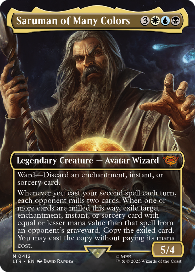 Saruman of Many Colors (Borderless) (412) Foil - The Lord of the Rings: Tales of Middle-earth