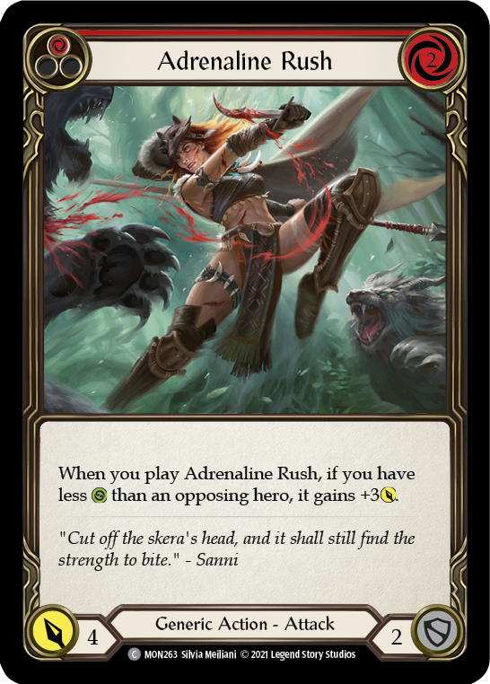 Adrenaline Rush (Red) [MON263] (Monarch)  1st Edition Normal | Silver Goblin