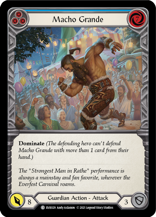 Macho Grande (Blue) [EVR029] (Everfest)  1st Edition Rainbow Foil | Silver Goblin