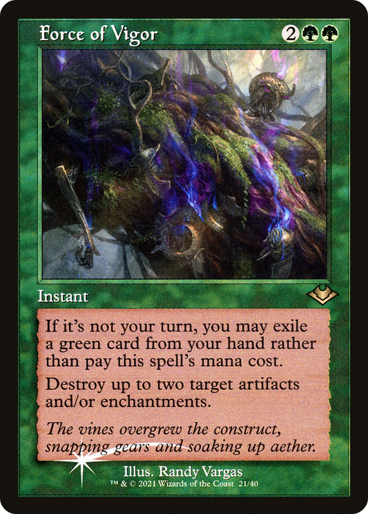 Force of Vigor (Retro) (021) Foil - Modern Horizons 1 Timeshifts