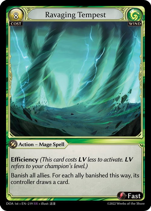 Ravaging Tempest (219) [Dawn of Ashes: 1st Edition] Foil