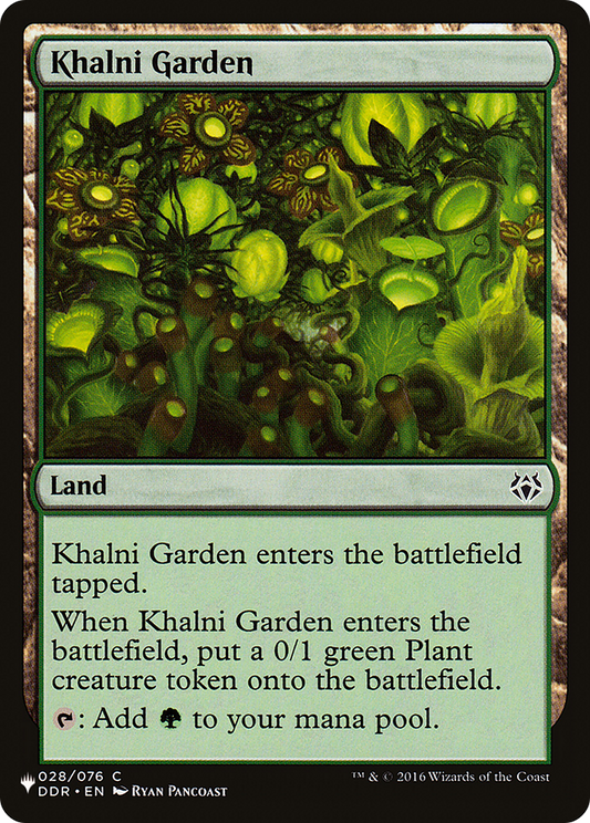 Khalni Garden (DDR-28) - The List
