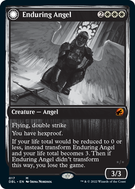 Enduring Angel // Angelic Enforcer (017) Foil - Innistrad: Double Feature